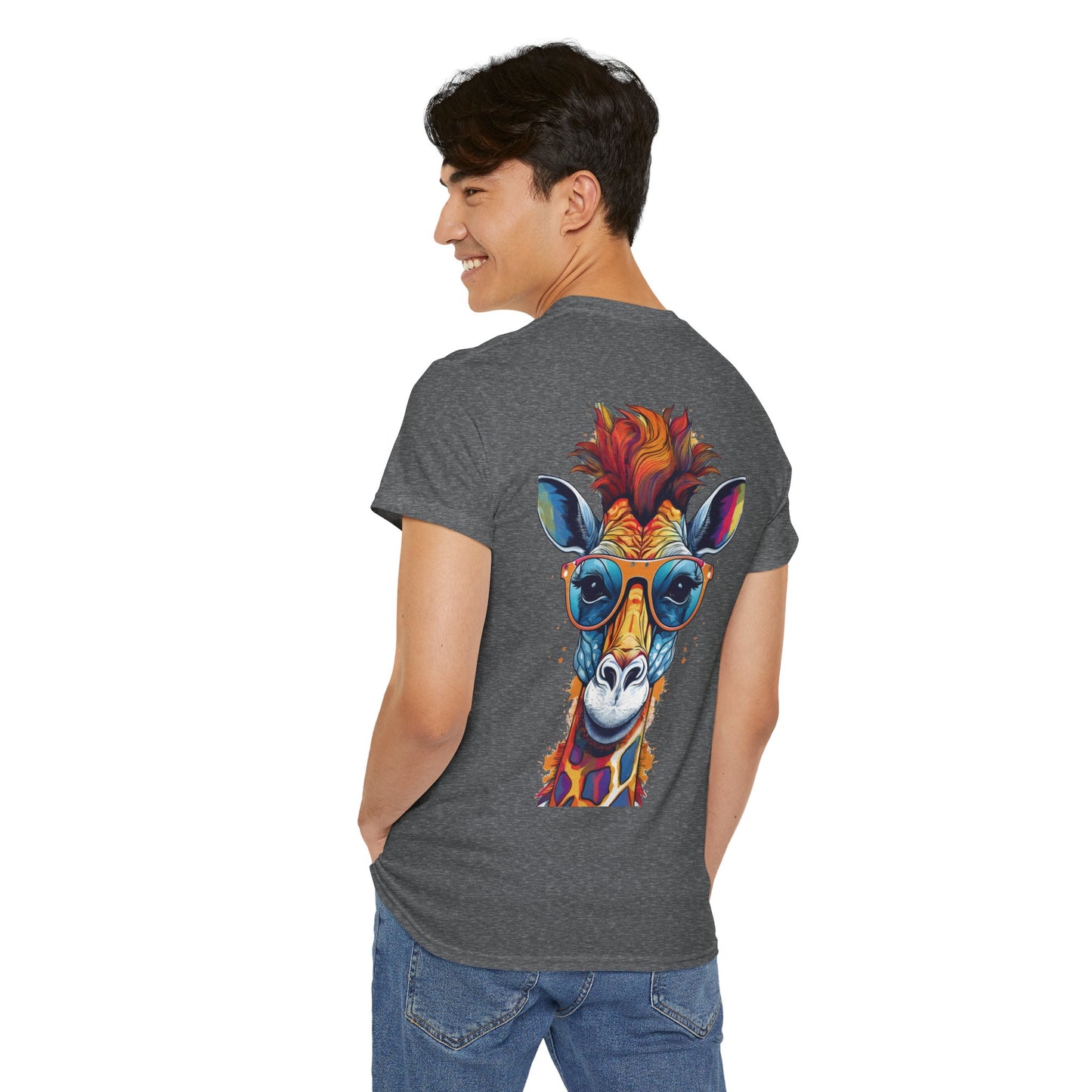 T-Shirt - Psychedelic Giraffe with Sunglasses