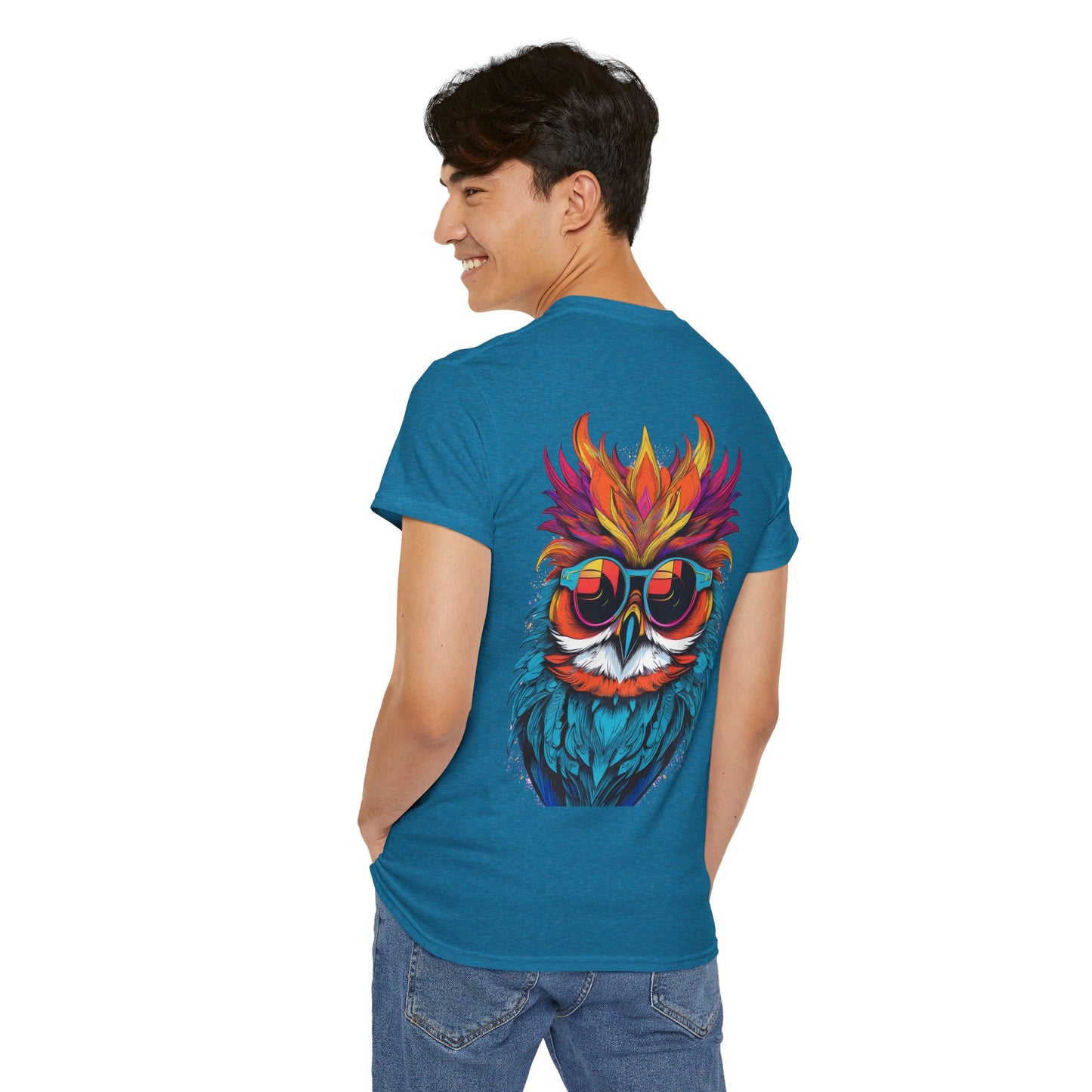 T-Shirt - Psychedelic Owl with Sunglasses