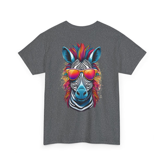 T-Shirt - Psychedelic Zebra with Sunglasses