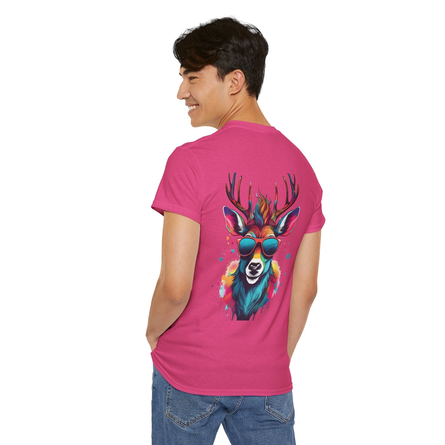 T-Shirt - Psychedelic Deer with Sunglasses