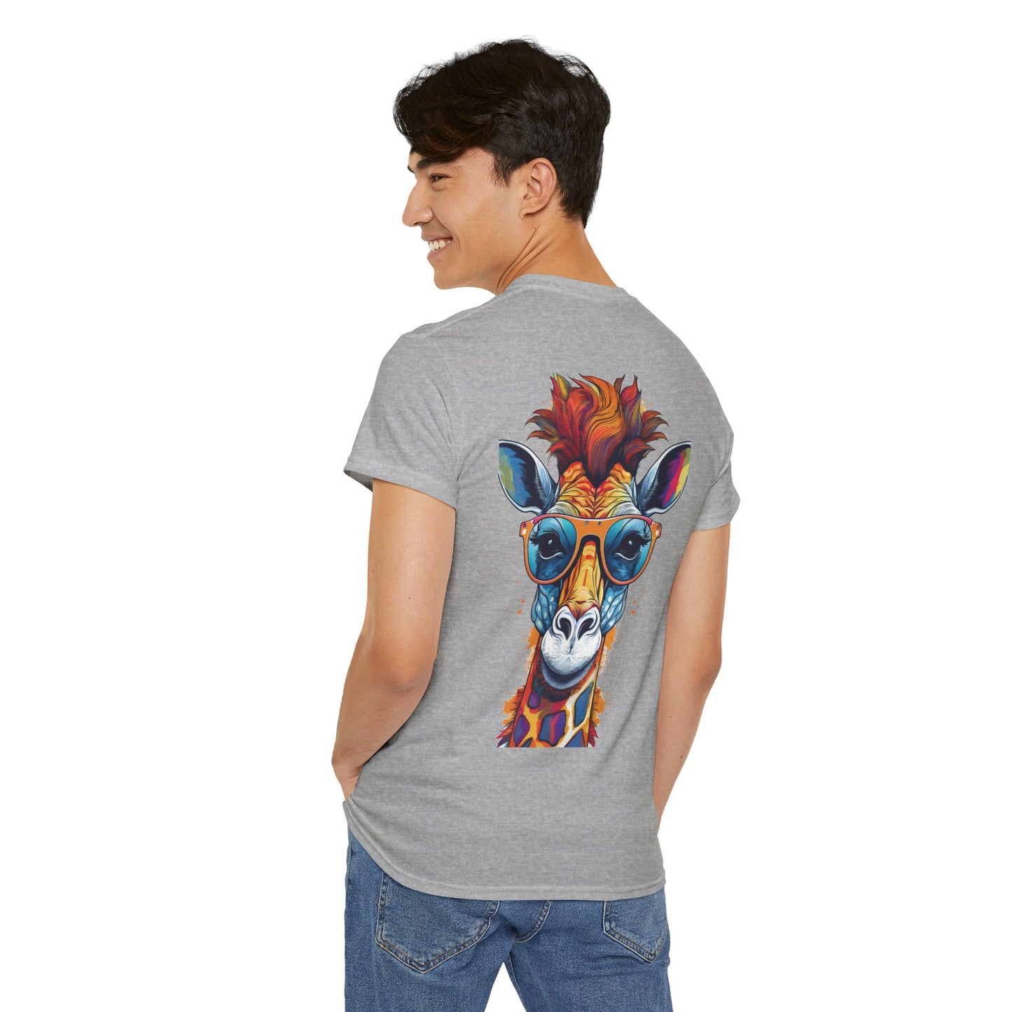 T-Shirt - Psychedelic Giraffe with Sunglasses