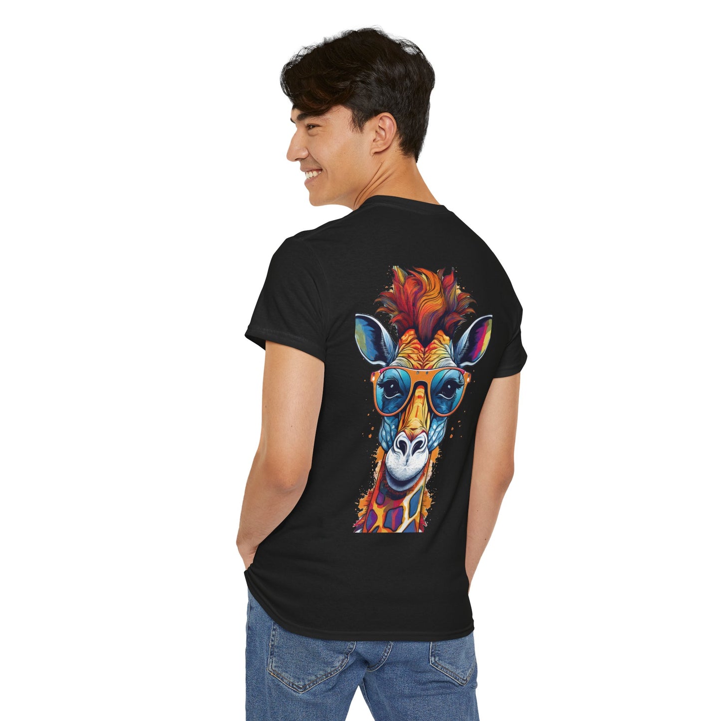 T-Shirt - Psychedelic Giraffe with Sunglasses