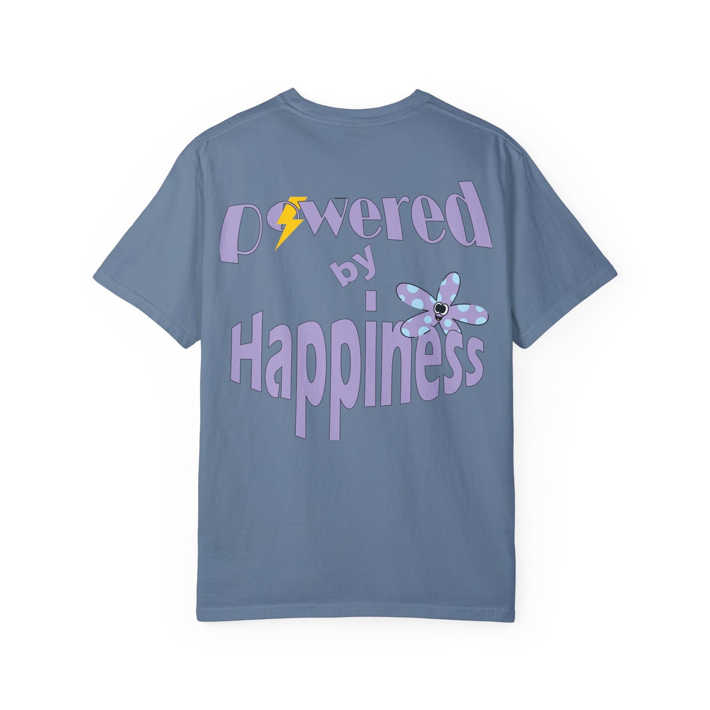 Powered By Happiness Unisex Garment-Dyed T-shirt