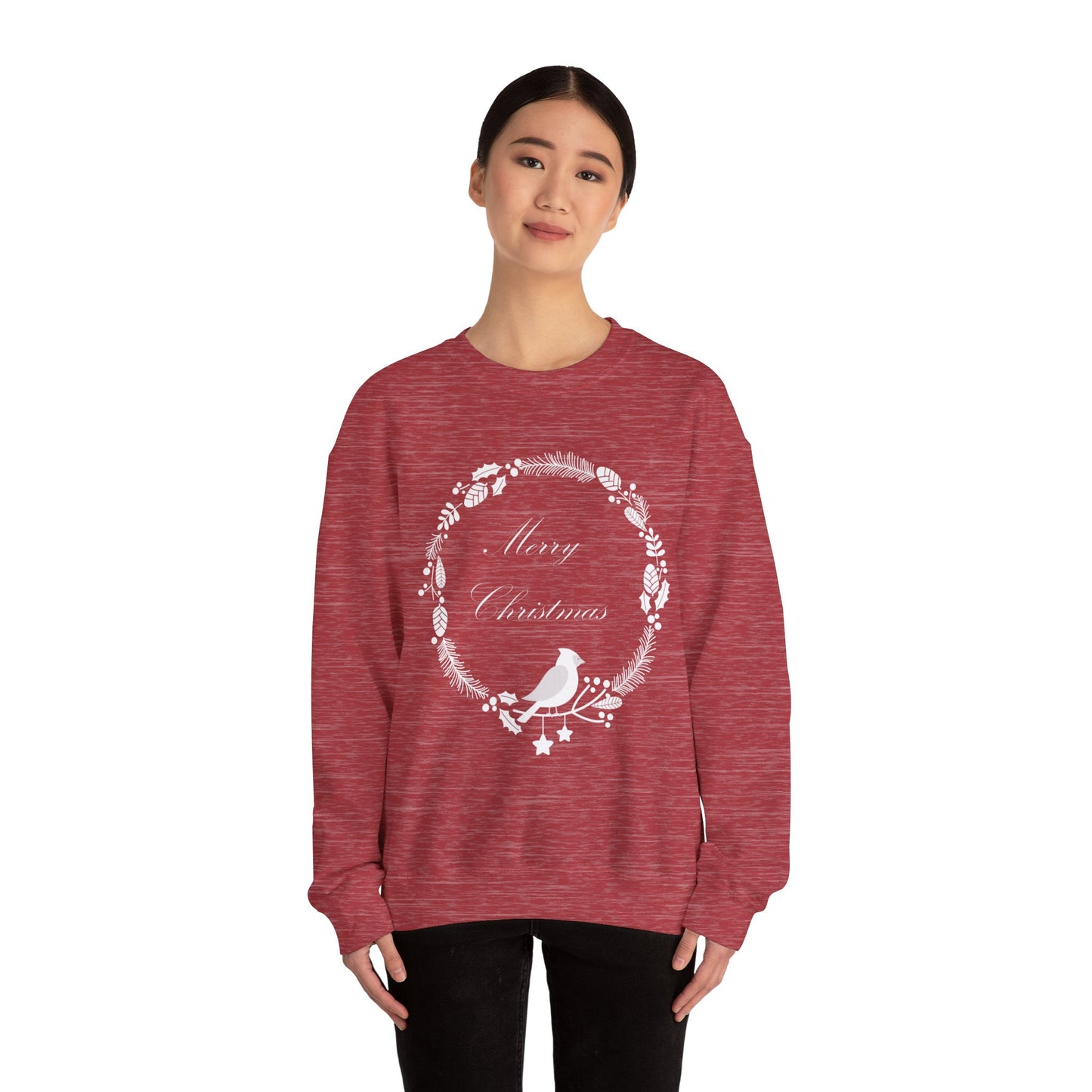 Christmas Cardinal Wreath Sweatshirt