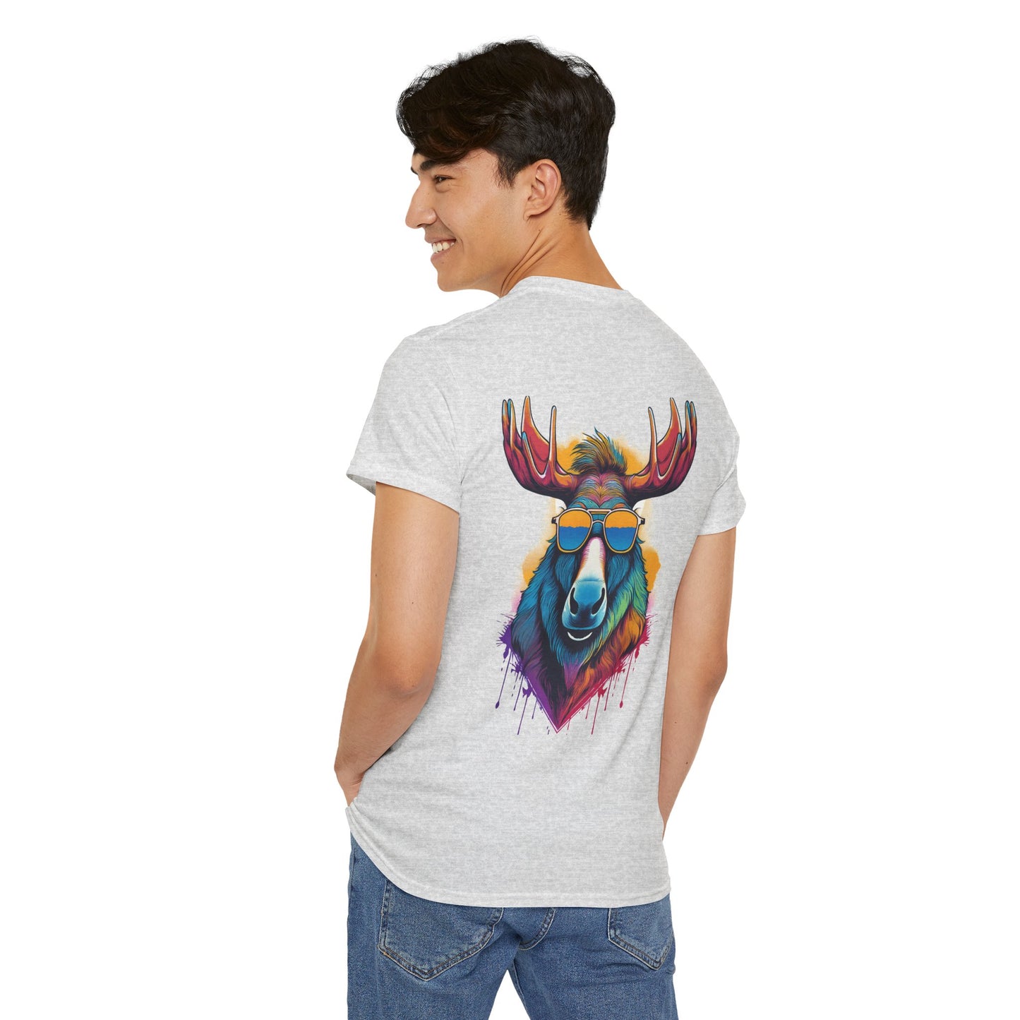 T-Shirt - Psychedelic Moose with Sunglasses