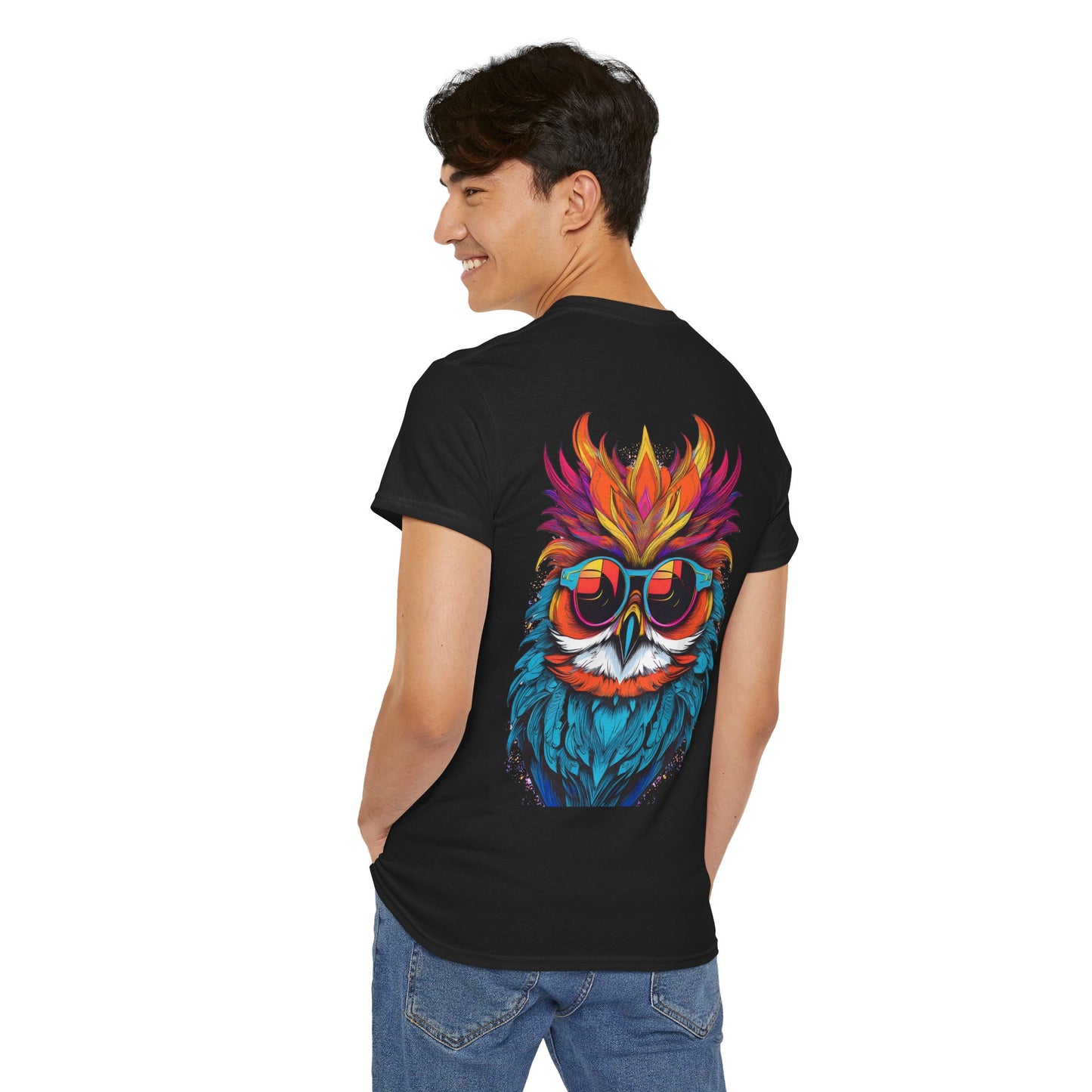 T-Shirt - Psychedelic Owl with Sunglasses