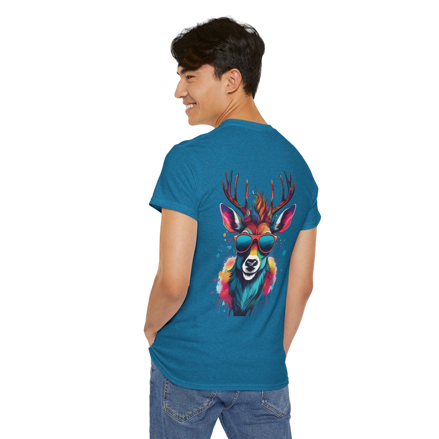 T-Shirt - Psychedelic Deer with Sunglasses